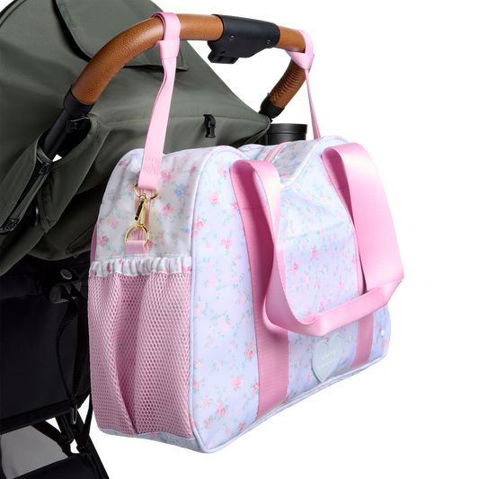 STATE x LoveShackFancy Bella Diaper Tote Confetti Bloom / Wildflower Blue