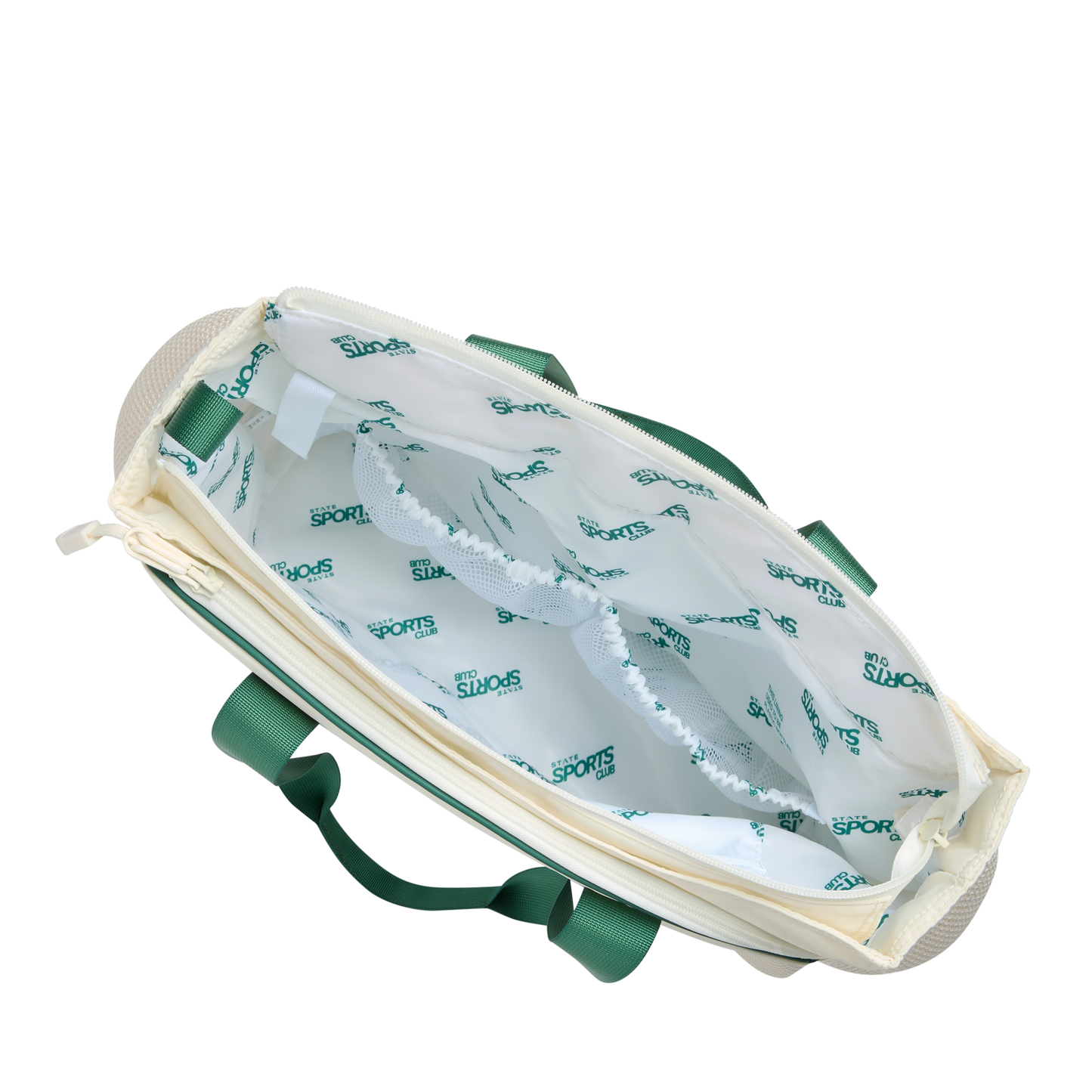 Riley Tennis Tote Ivory/Green