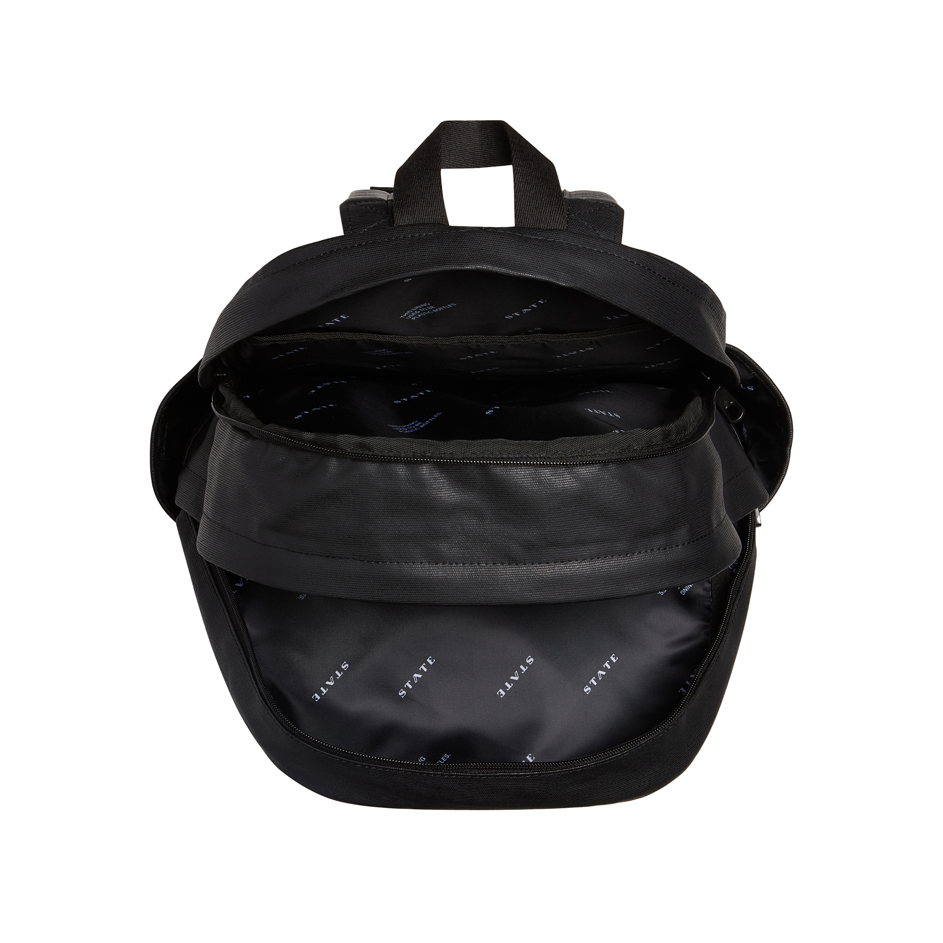 Evans Double Pocket Large Backpack Black