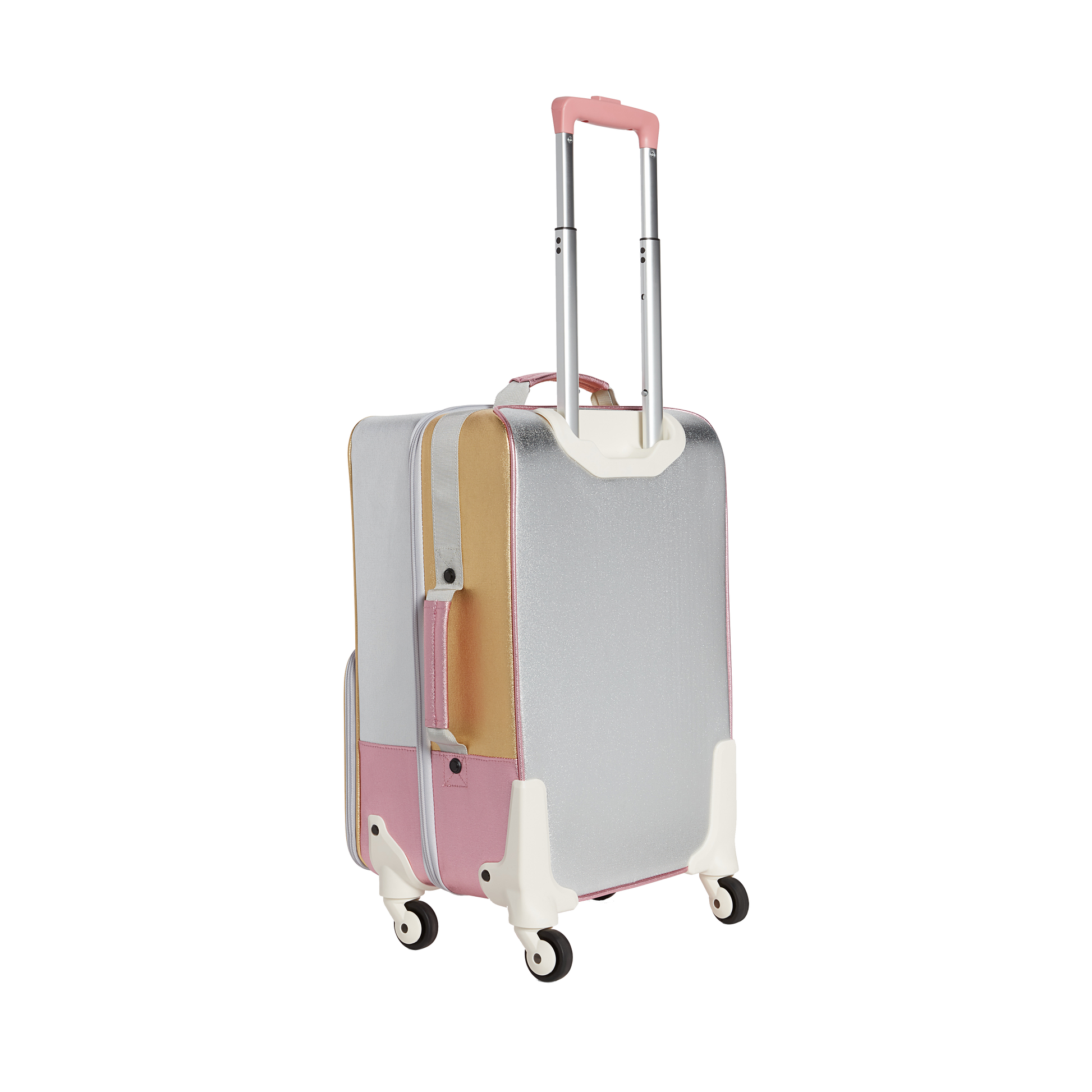 Logan Carry-On Suitcase Pink/Silver