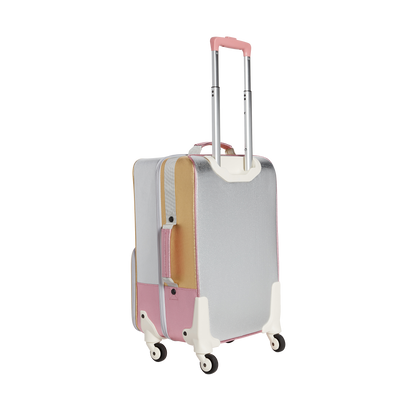 Logan Carry-On Suitcase Pink/Silver