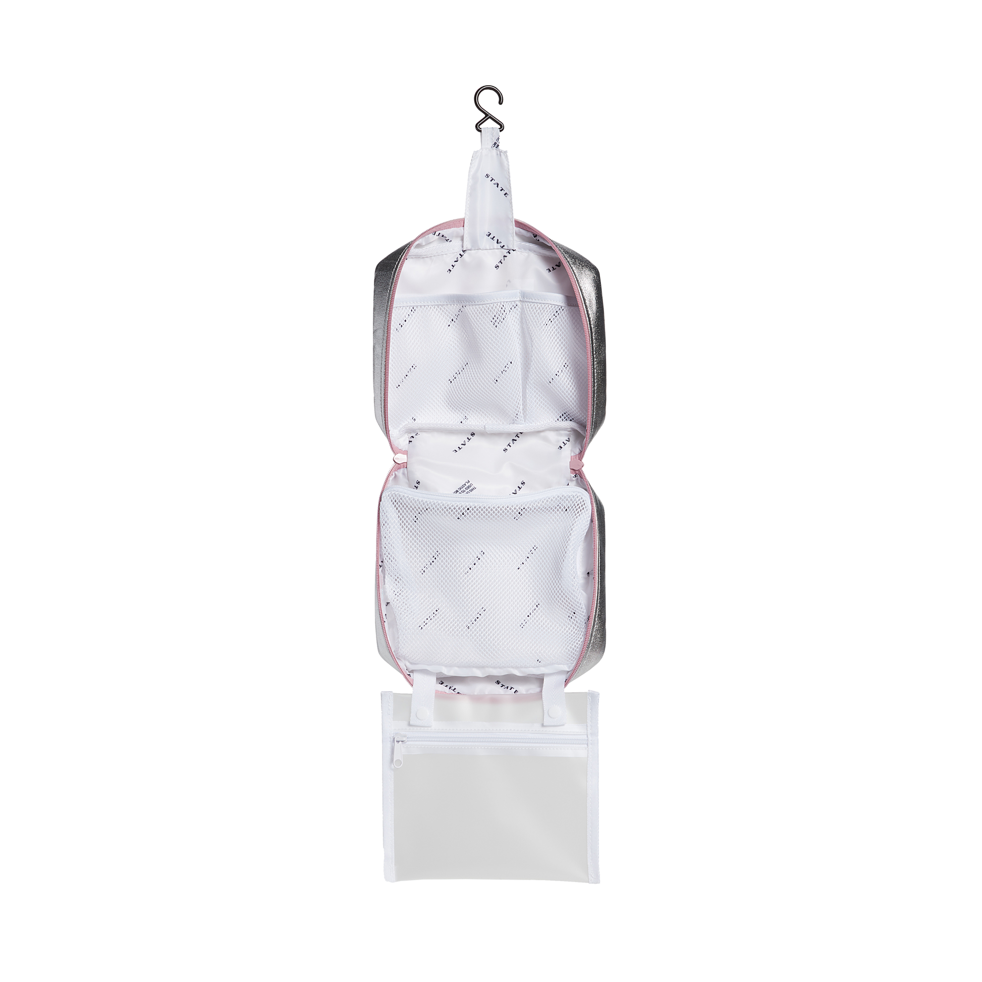 Bensen Toiletry Kit Pink/Silver
