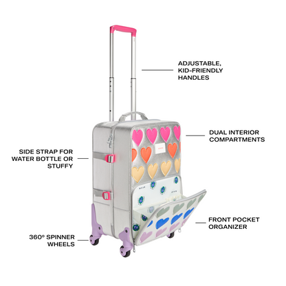 Logan Carry-On Suitcase Patchwork Hearts