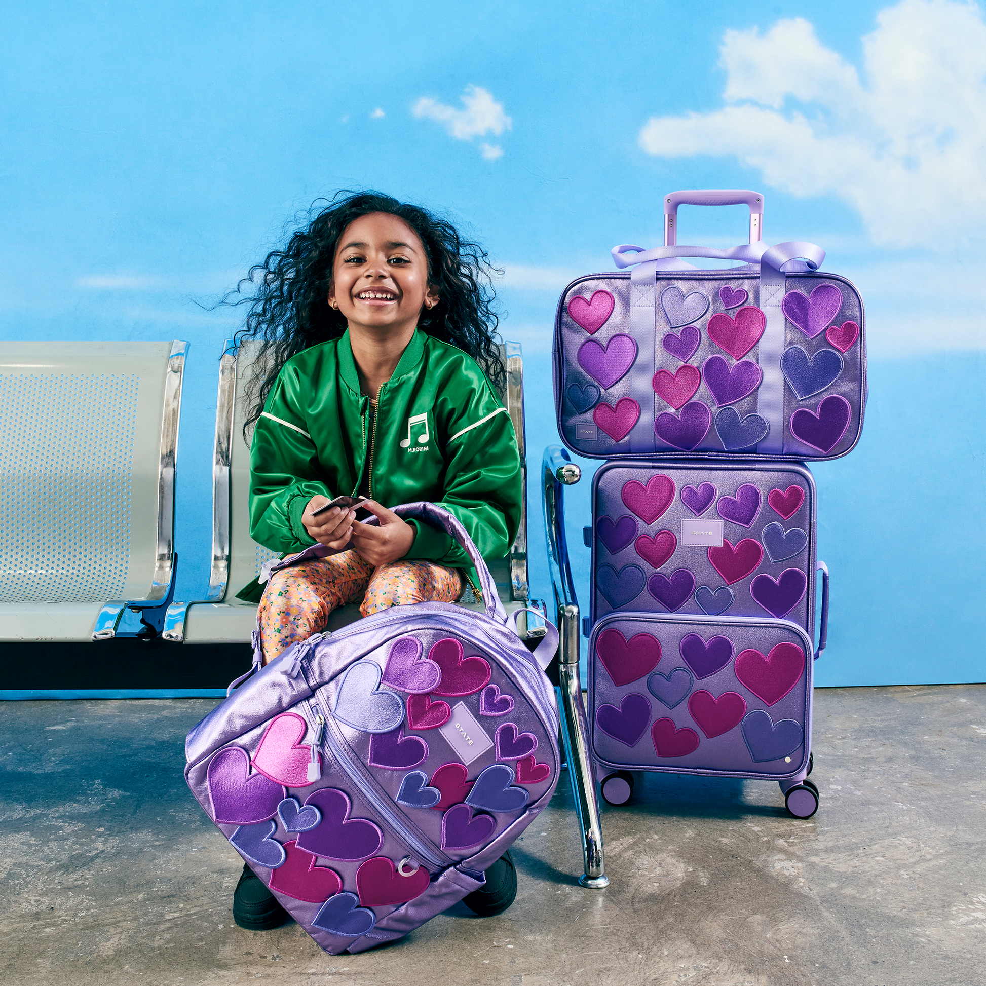 Logan Carry-On Suitcase 3D Hearts