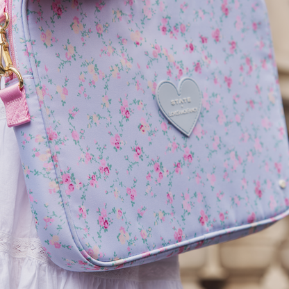 STATE x LoveShackFancy Allen Laptop Case Wildflower Blue