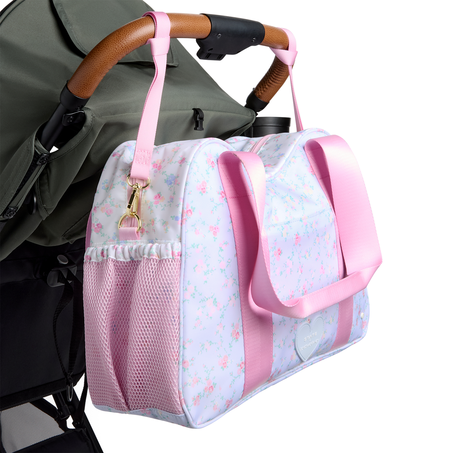 STATE x LoveShackFancy Bella Diaper Tote Confetti Bloom / Wildflower Blue