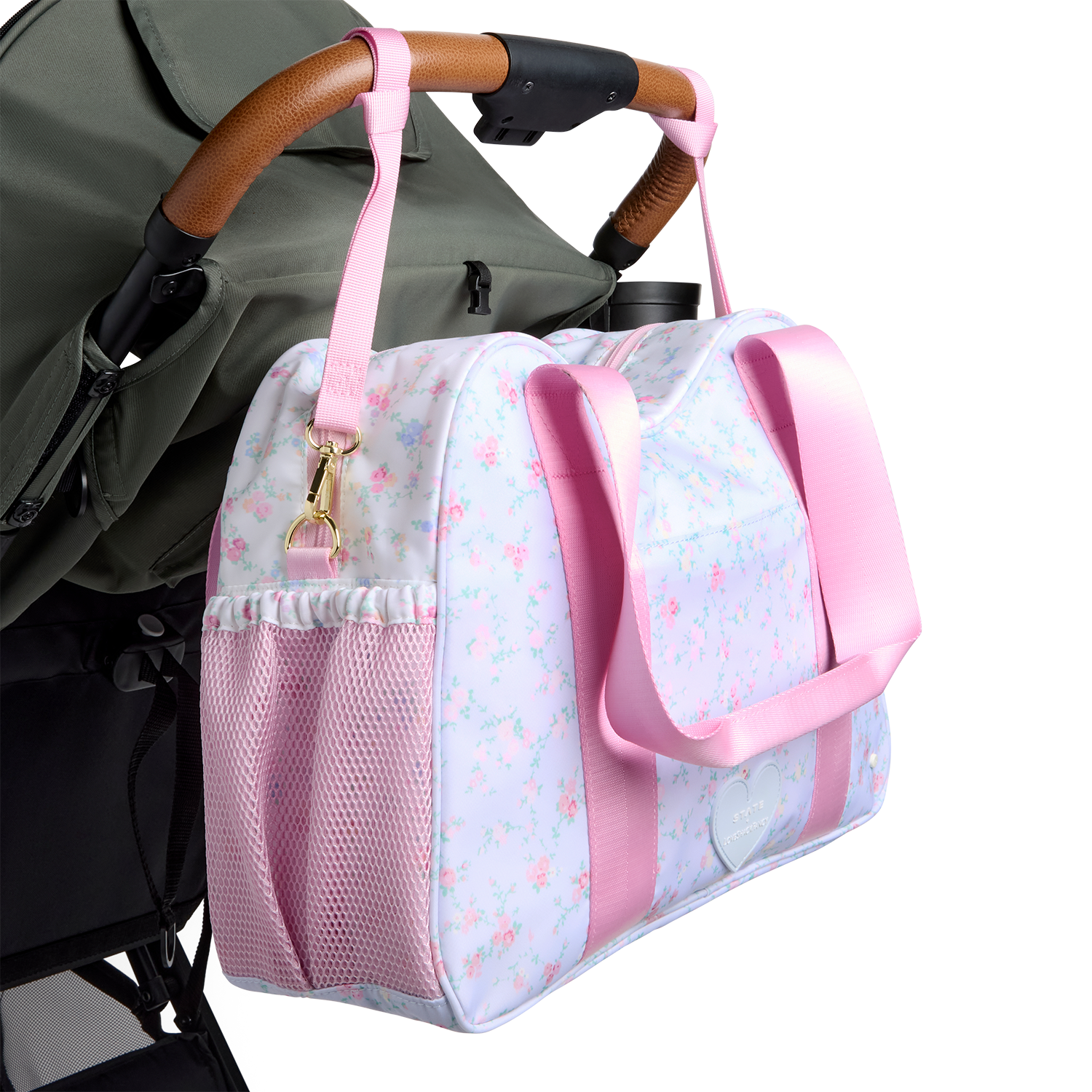 STATE x LoveShackFancy Bella Diaper Tote Confetti Bloom / Wildflower Blue