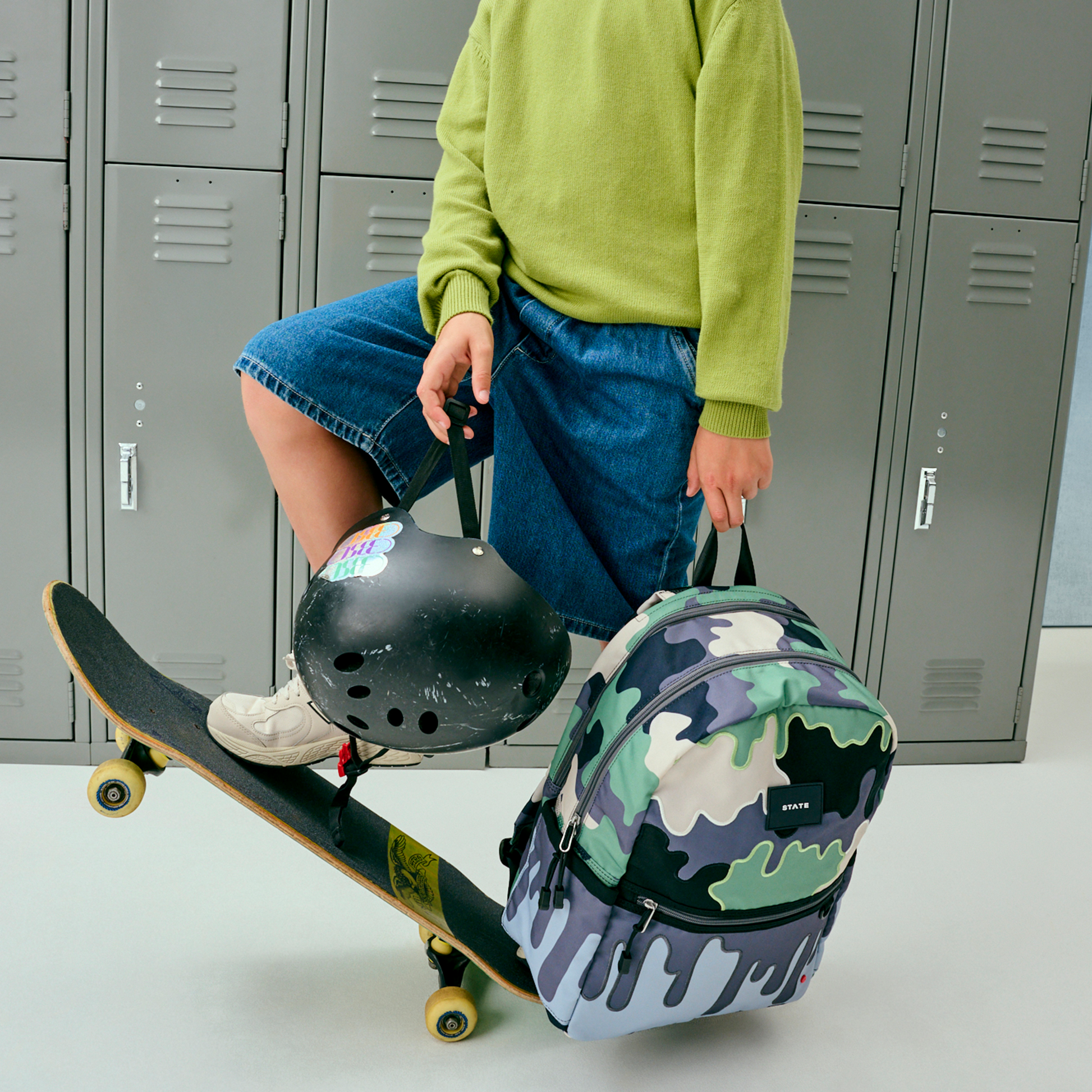 Kane Double Pocket Backpack Camo Drip