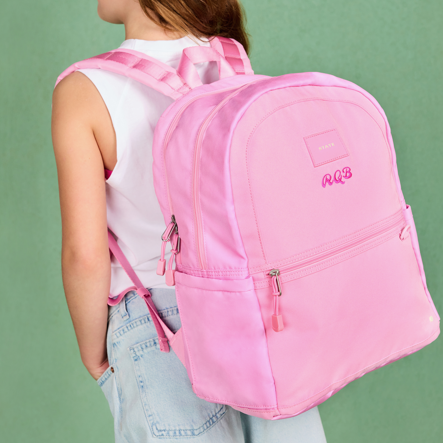 Kane Double Pocket Backpack Pink