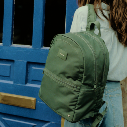 Evans Double Pocket Backpack Olive