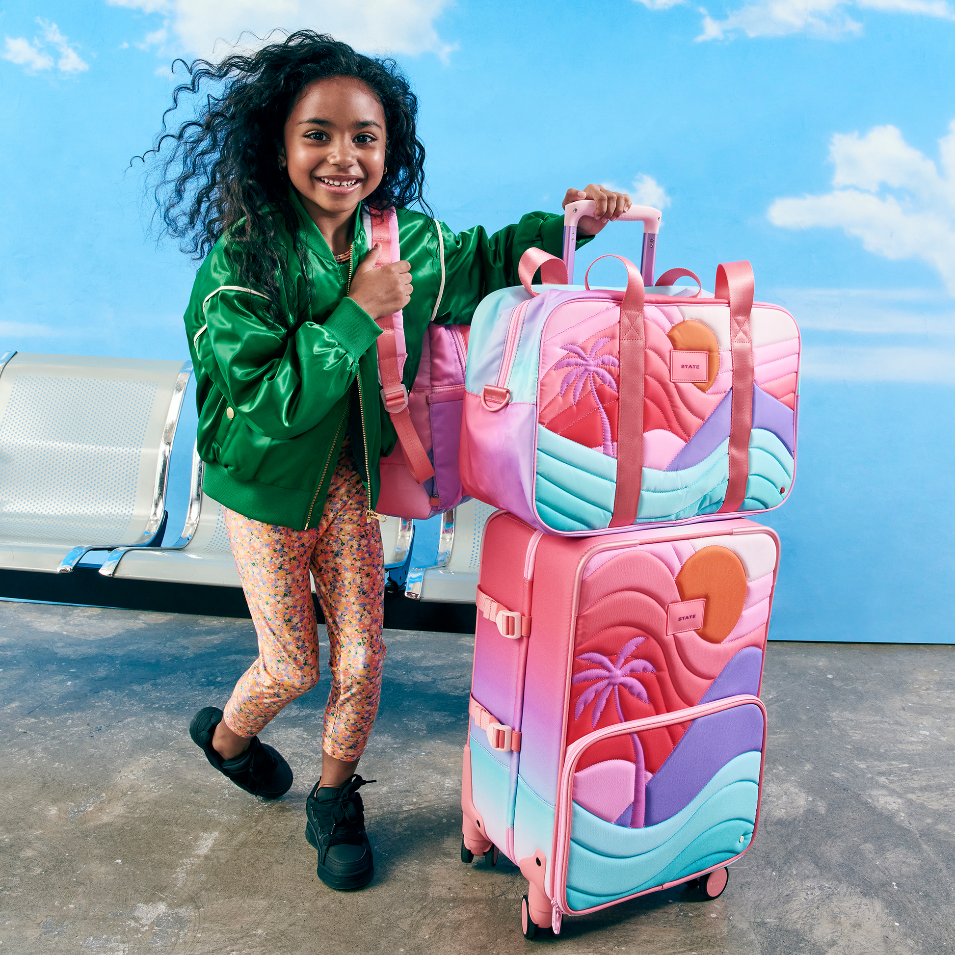 Logan Carry-On Suitcase Sunset Puffer