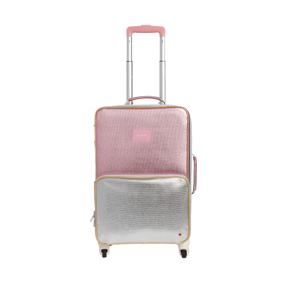 Logan Carry-On Suitcase Pink/Silver