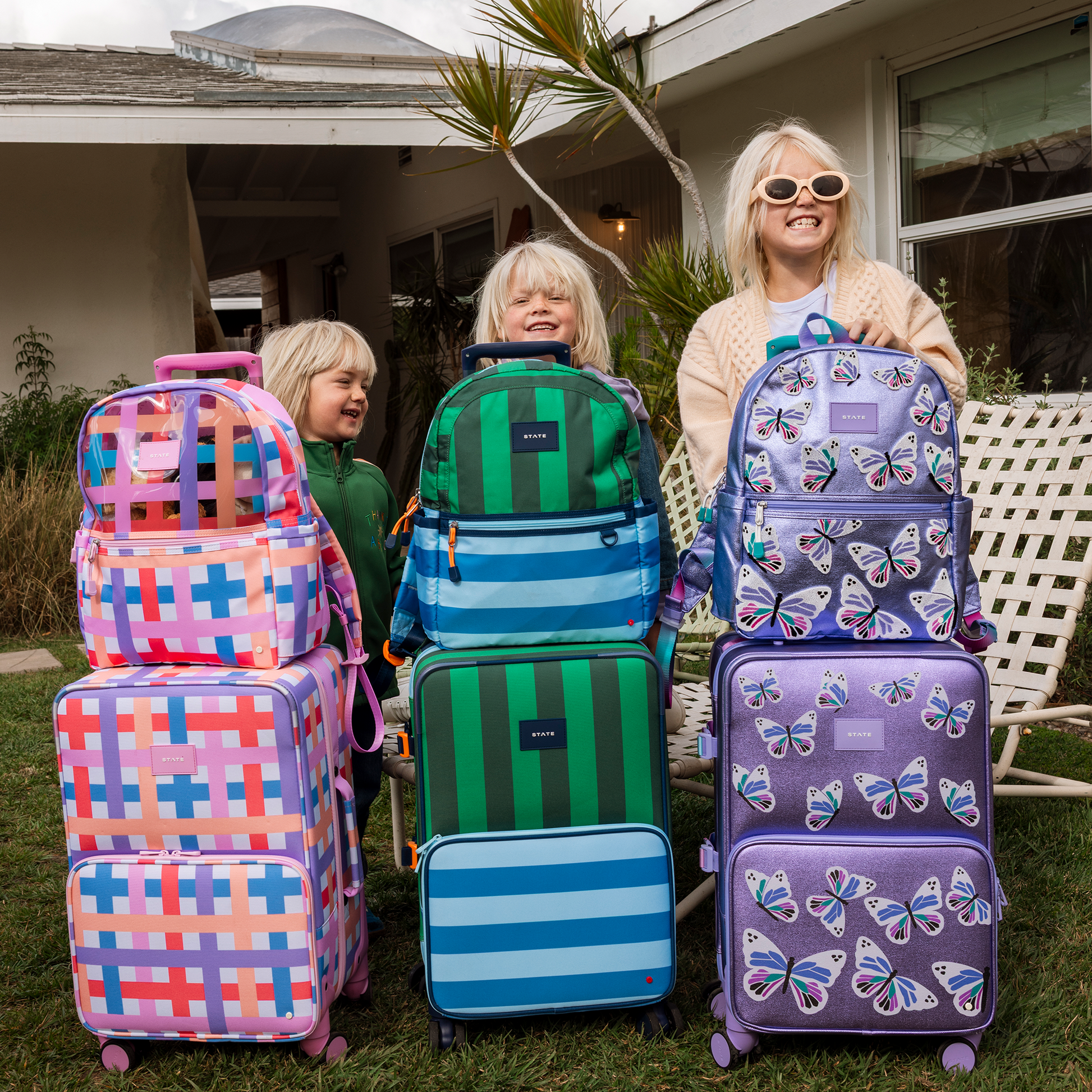 Logan Carry-On Suitcase Butterfly