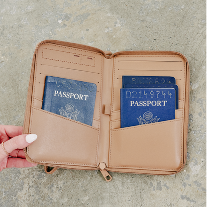 Family Passport Holder Sand