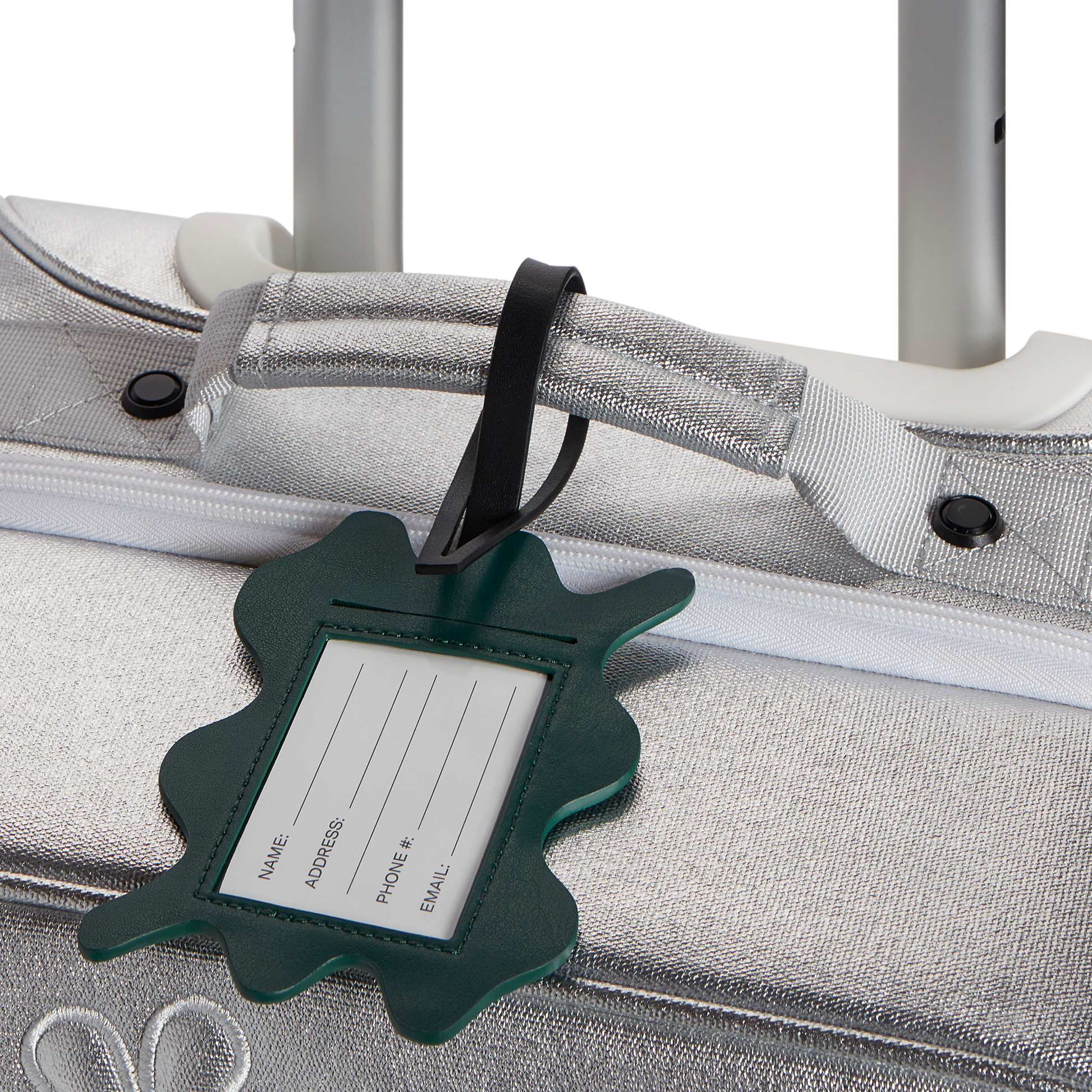 Luggage Tag Olive Squiggly