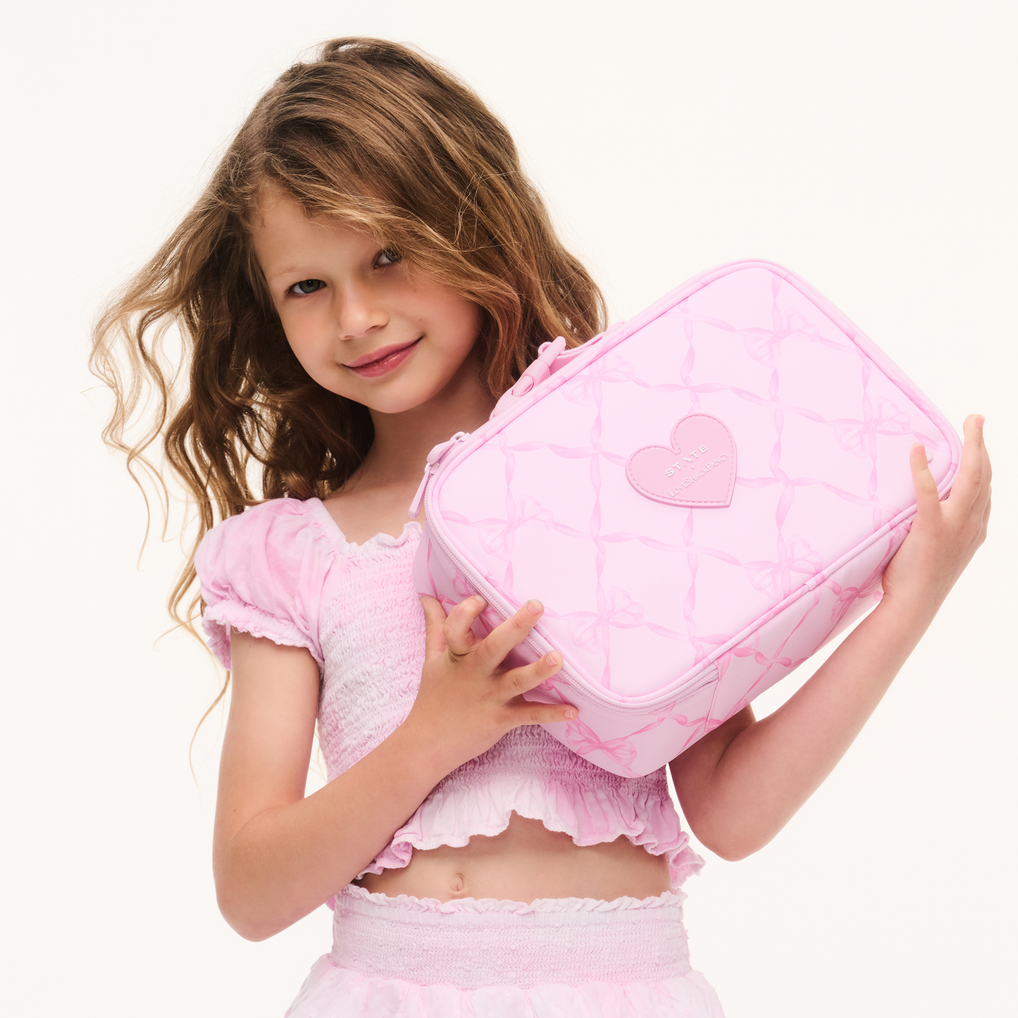 STATE x LoveShackFancy Rodgers Lunch Box Pink Peppermint