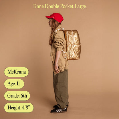 Kane Double Pocket Large Backpack Blue/Pink/Yellow Gradient