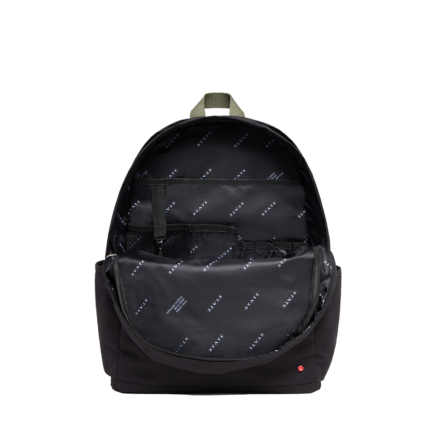 Evans Double Pocket Large Backpack Black