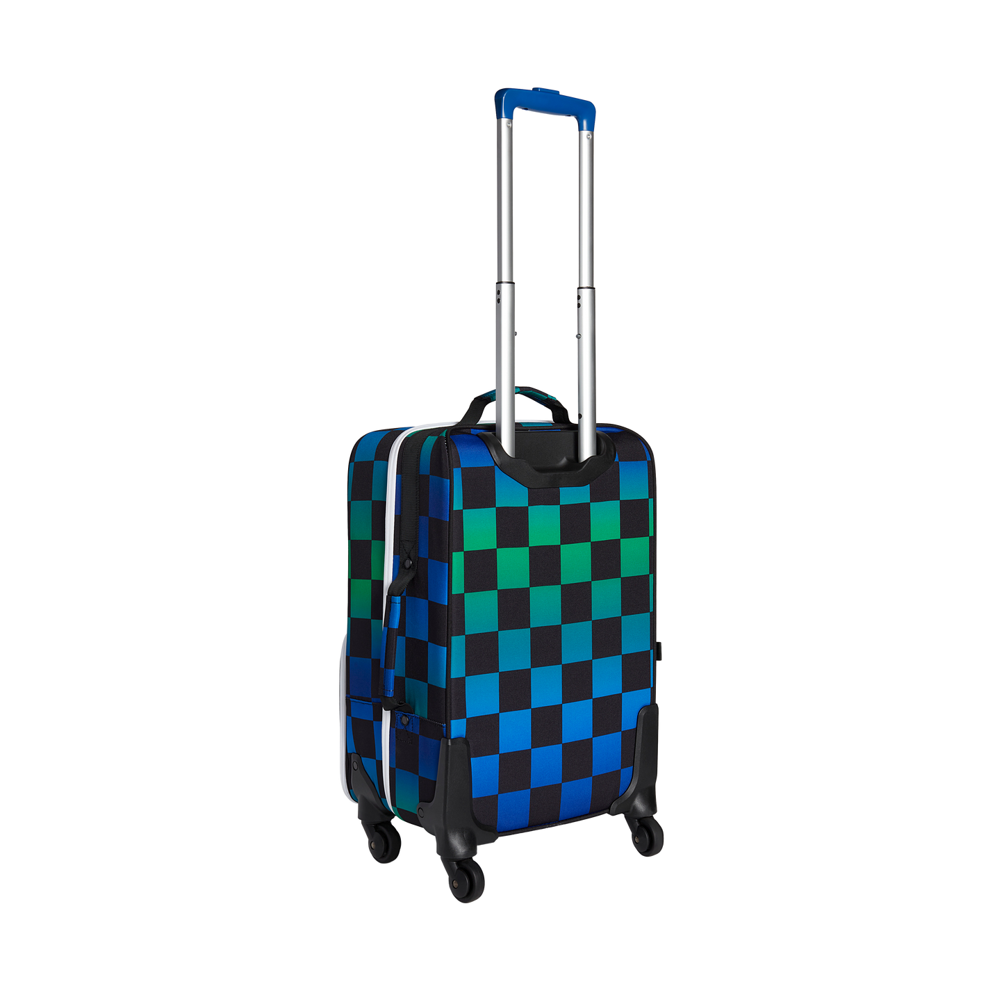 Logan Carry-On Suitcase Blue Checkerboard