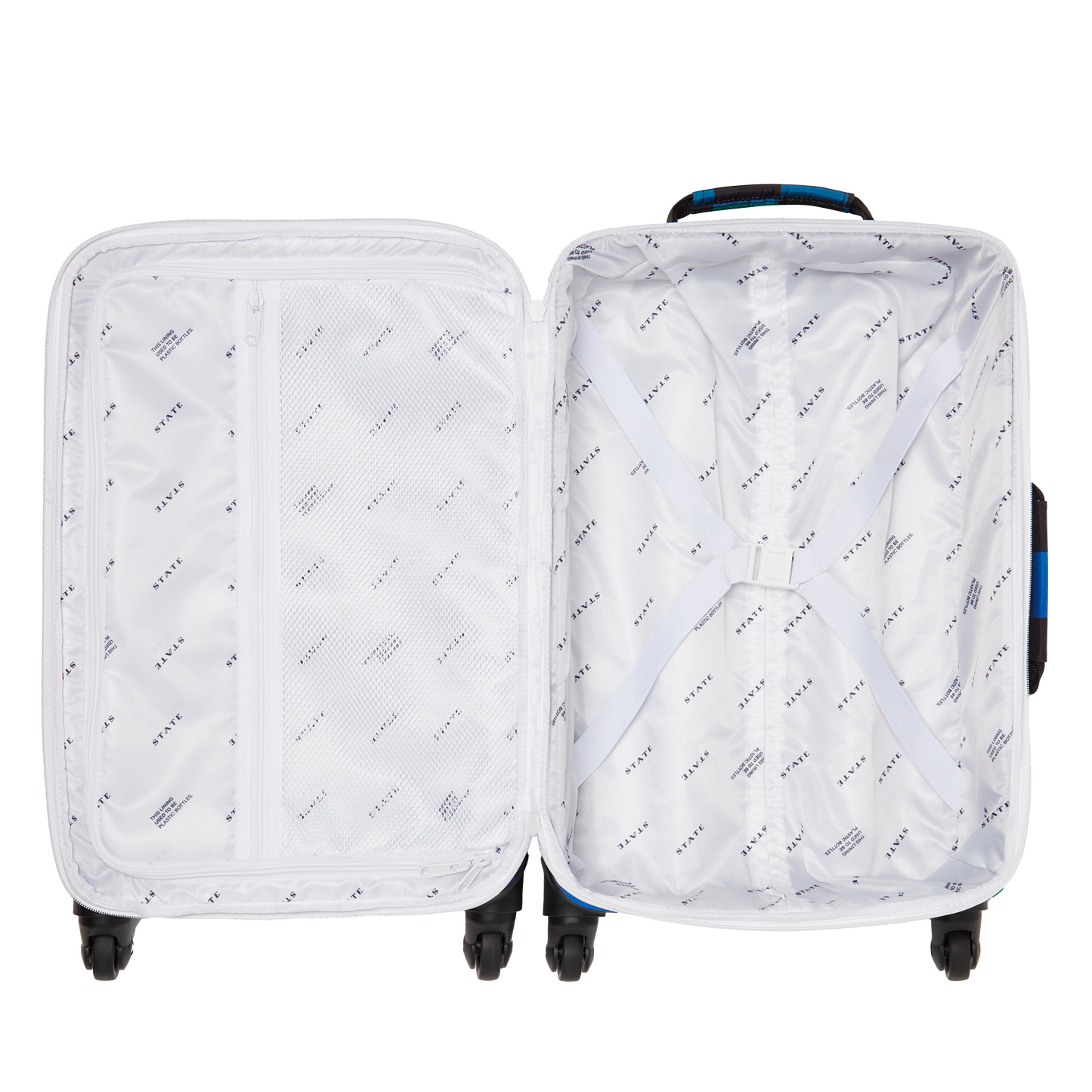 Logan Carry-On Suitcase Blue Checkerboard