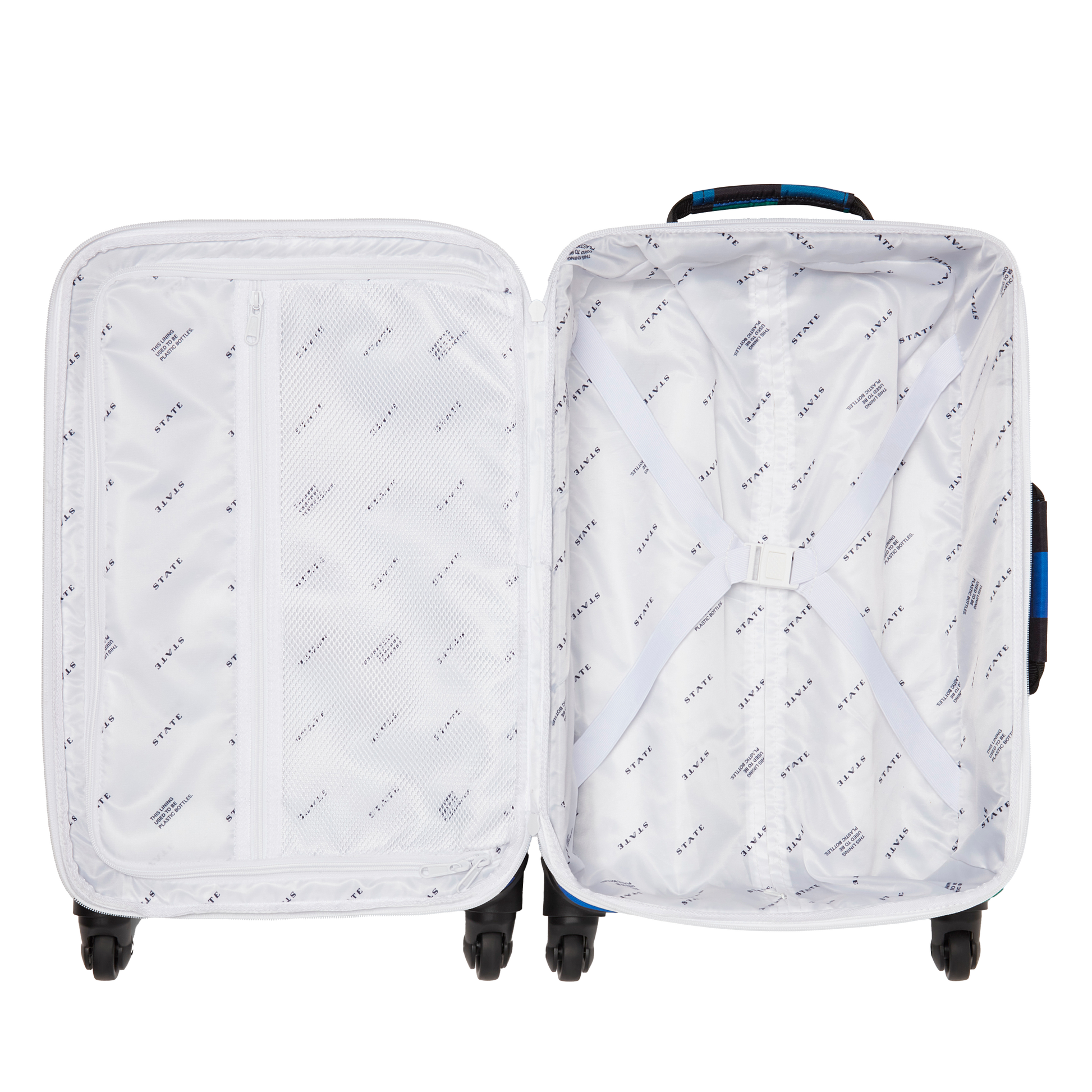 Logan Carry-On Suitcase Blue Checkerboard