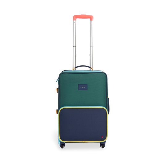 Logan Carry-On Suitcase Green/Navy
