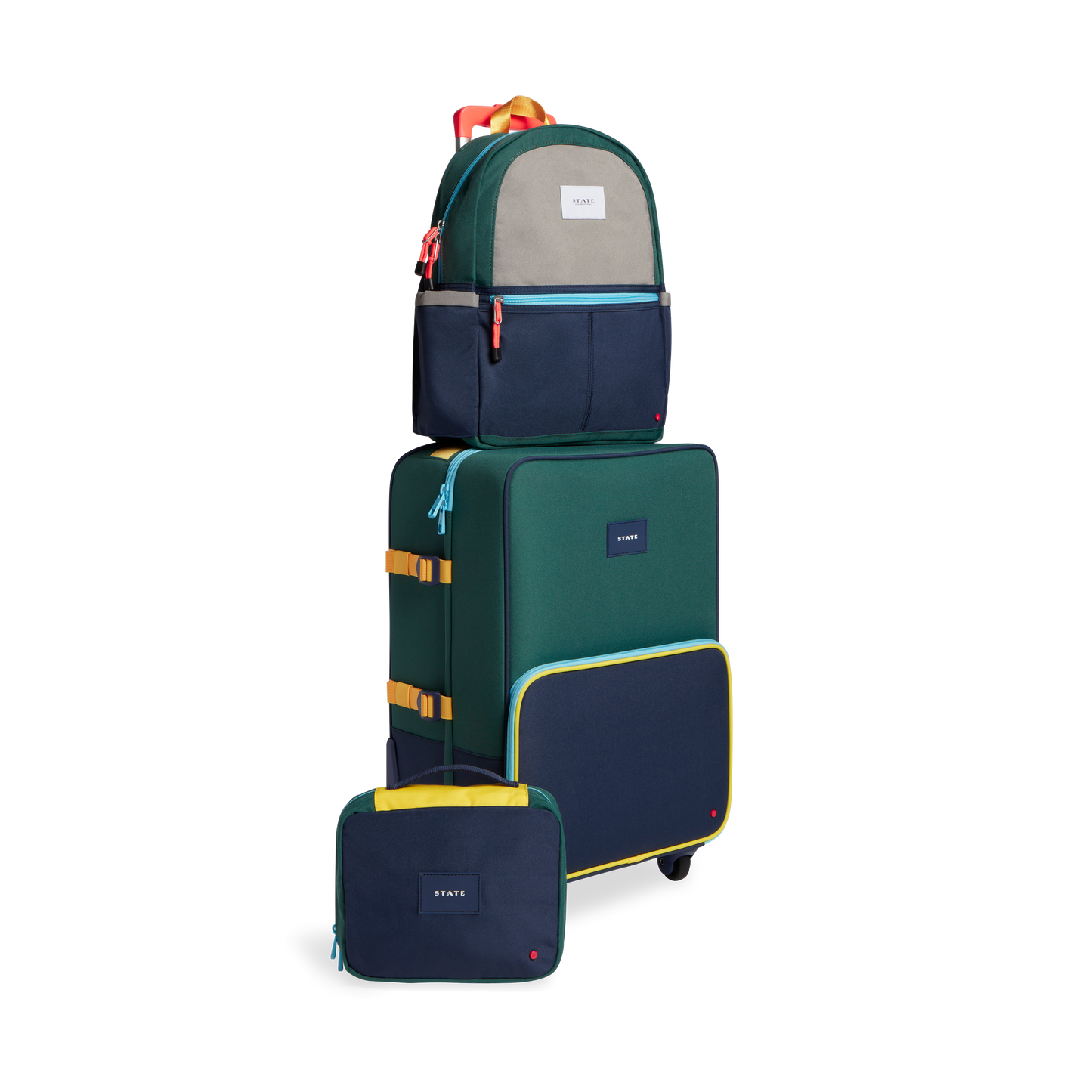 Logan Carry-On Suitcase Green/Navy