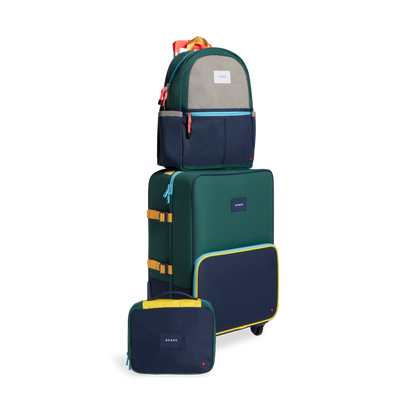 Logan Carry-On Suitcase Green/Navy