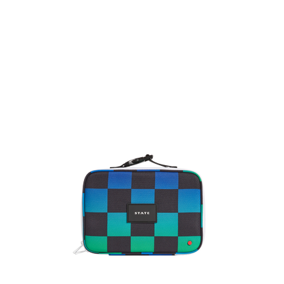 Rodgers Lunch Box Blue Checkerboard