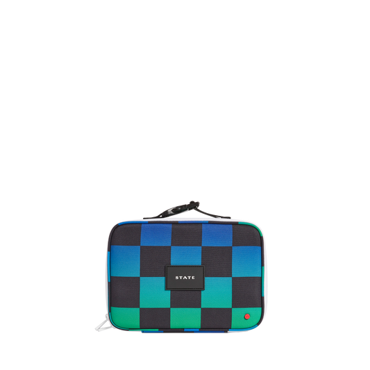 Rodgers Lunch Box Blue Checkerboard