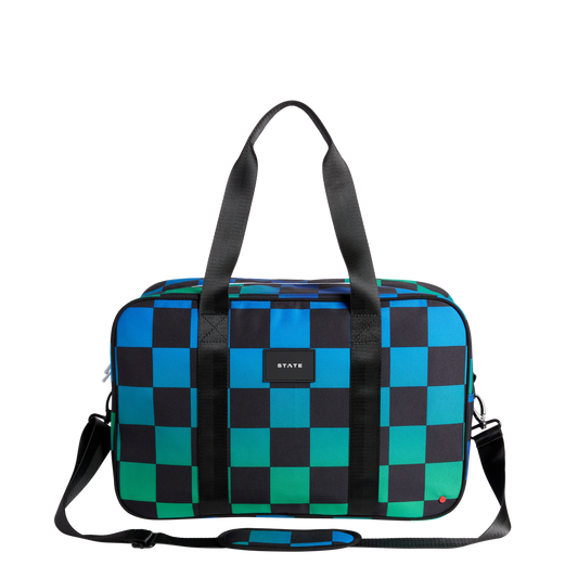 Rockaway Duffle Blue Checkerboard