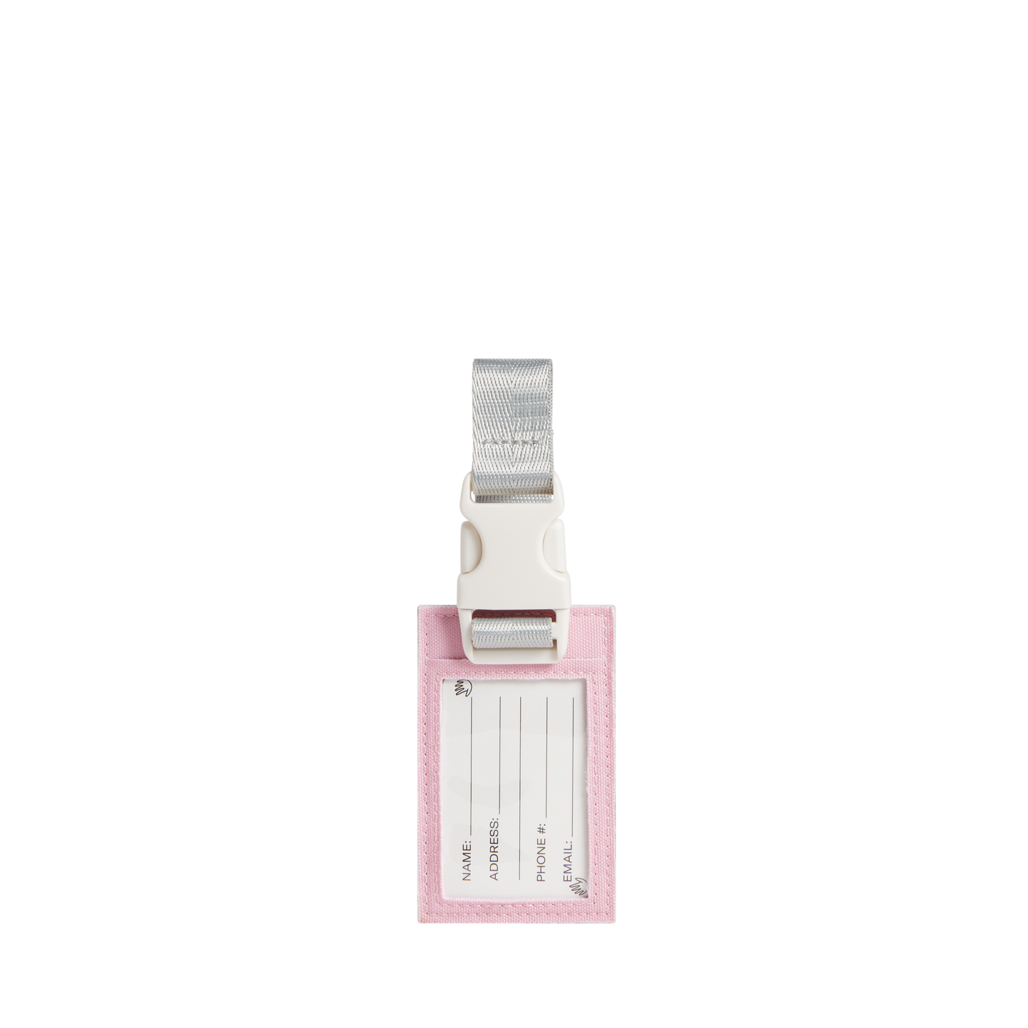 Logan Luggage Tag Pink/Silver