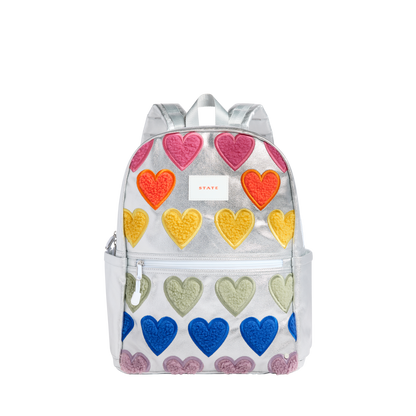 Kane Double Pocket Backpack Fuzzy Hearts