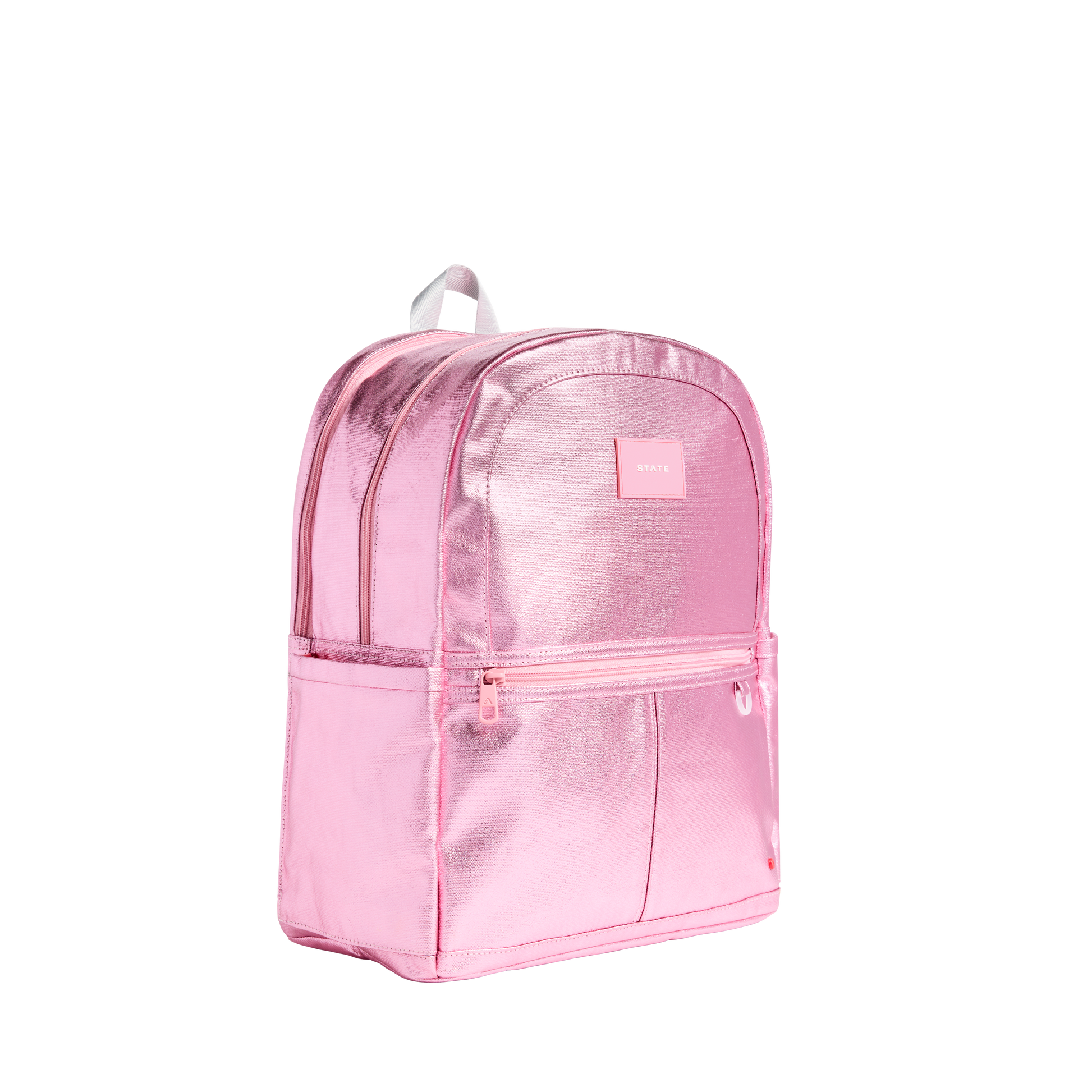 Kane Double Pocket Large Backpack Pink/Silver