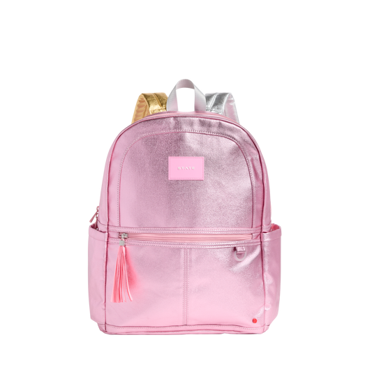 Kane Double Pocket Backpack Pink/Silver