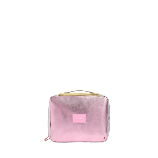 Bensen Large Toiletry Kit Pink/Silver