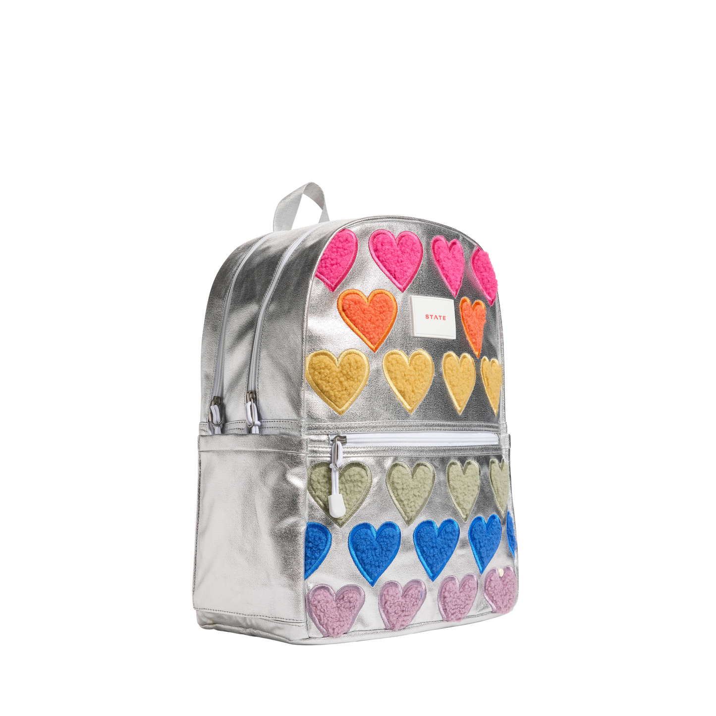 Kane Double Pocket Backpack Fuzzy Hearts