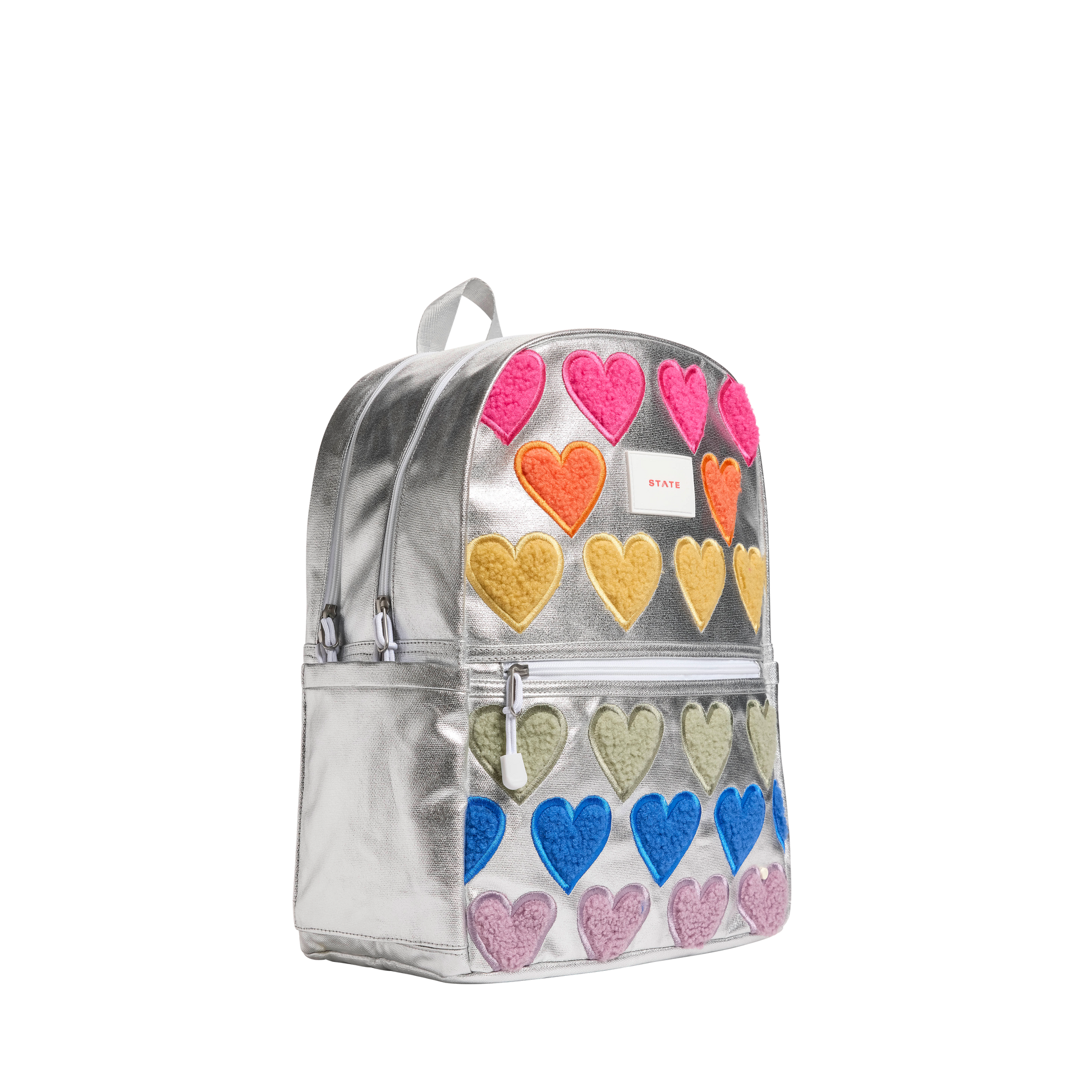 Kane Double Pocket Backpack Fuzzy Hearts