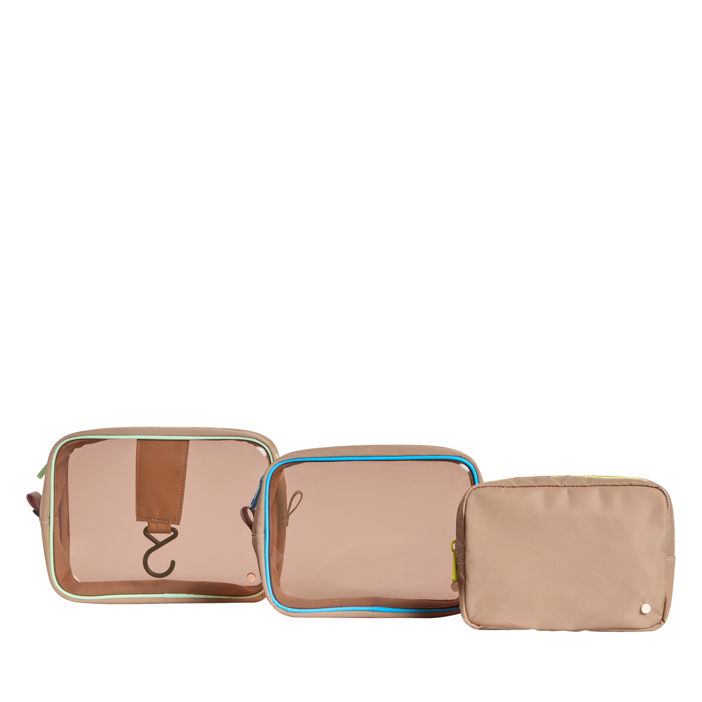 Travel Pouch Set of Three Latte