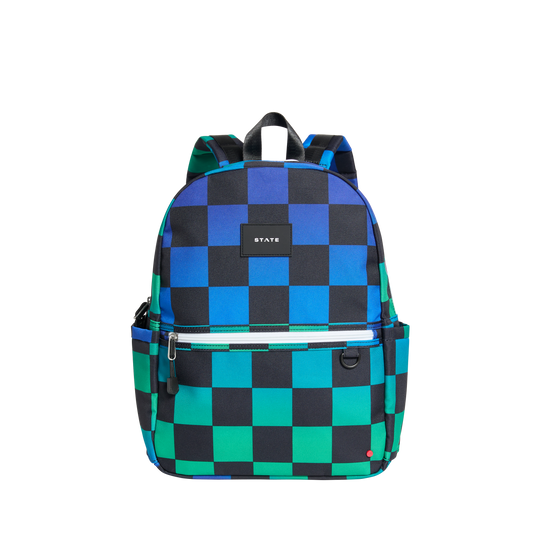 Kane Backpack Blue Checkerboard