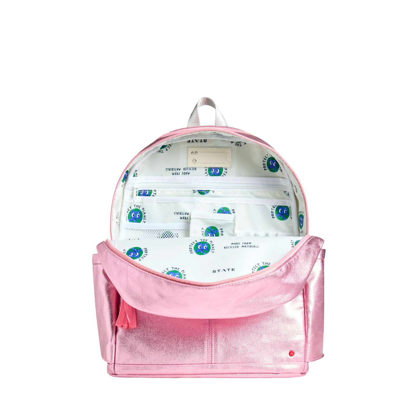 Kane Double Pocket Backpack Blue Iridescent