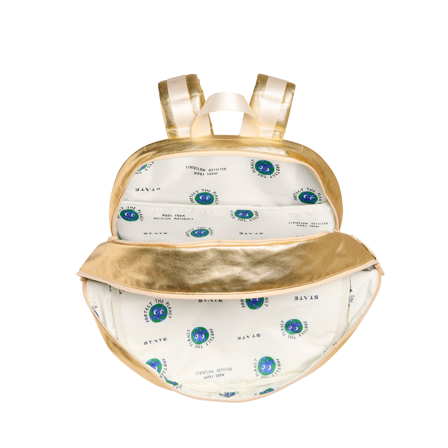 Kane Double Pocket Large Backpack Blue Checkerboard