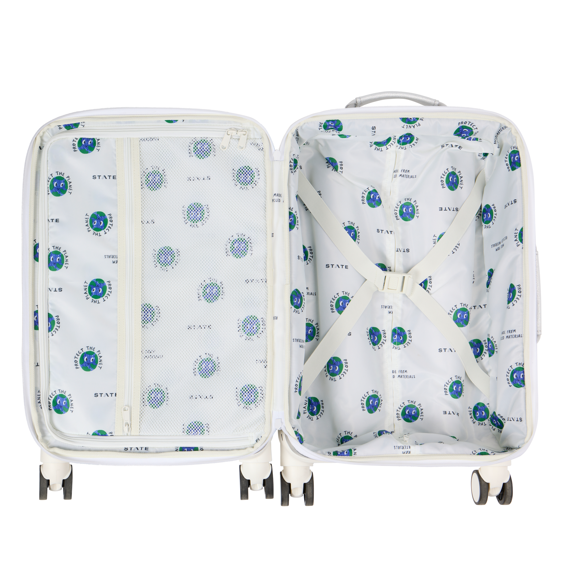 Logan Carry-On Suitcase Pink/Silver