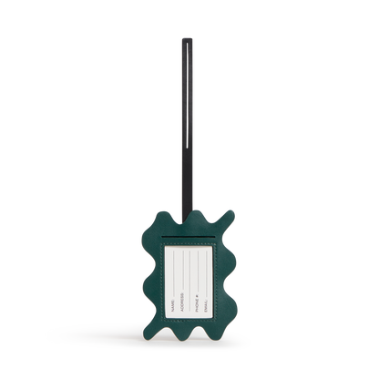 Luggage Tag Olive Squiggly