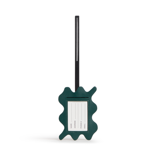Luggage Tag Olive Squiggly