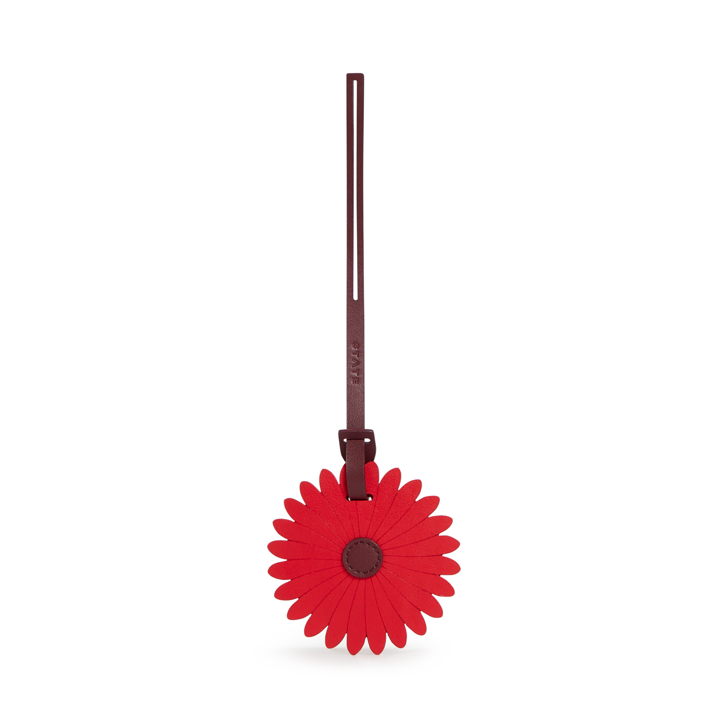 Luggage Tag Burgundy Flower