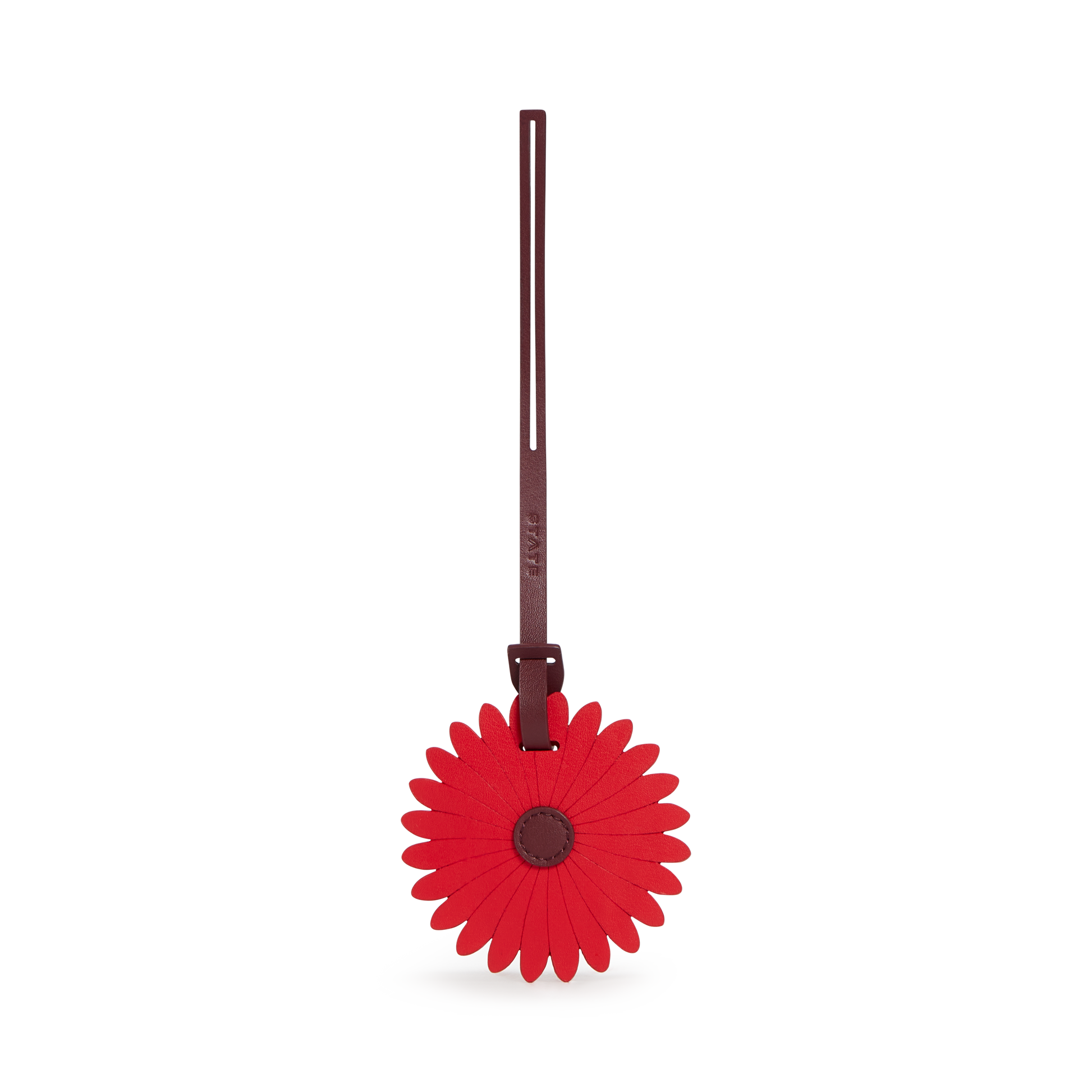 Luggage Tag Burgundy Flower