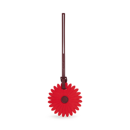 Luggage Tag Burgundy Flower