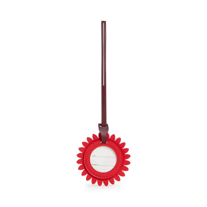 Luggage Tag Burgundy Flower