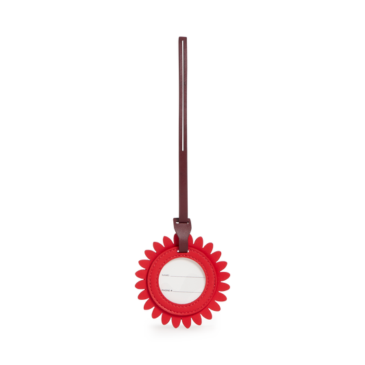 Luggage Tag Burgundy Flower